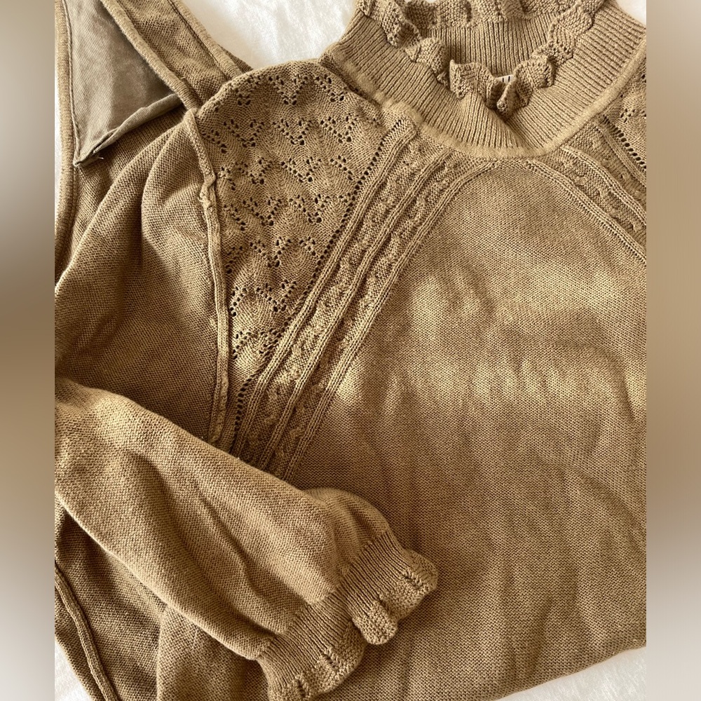 Free People Knit Ruffle Bodysuit